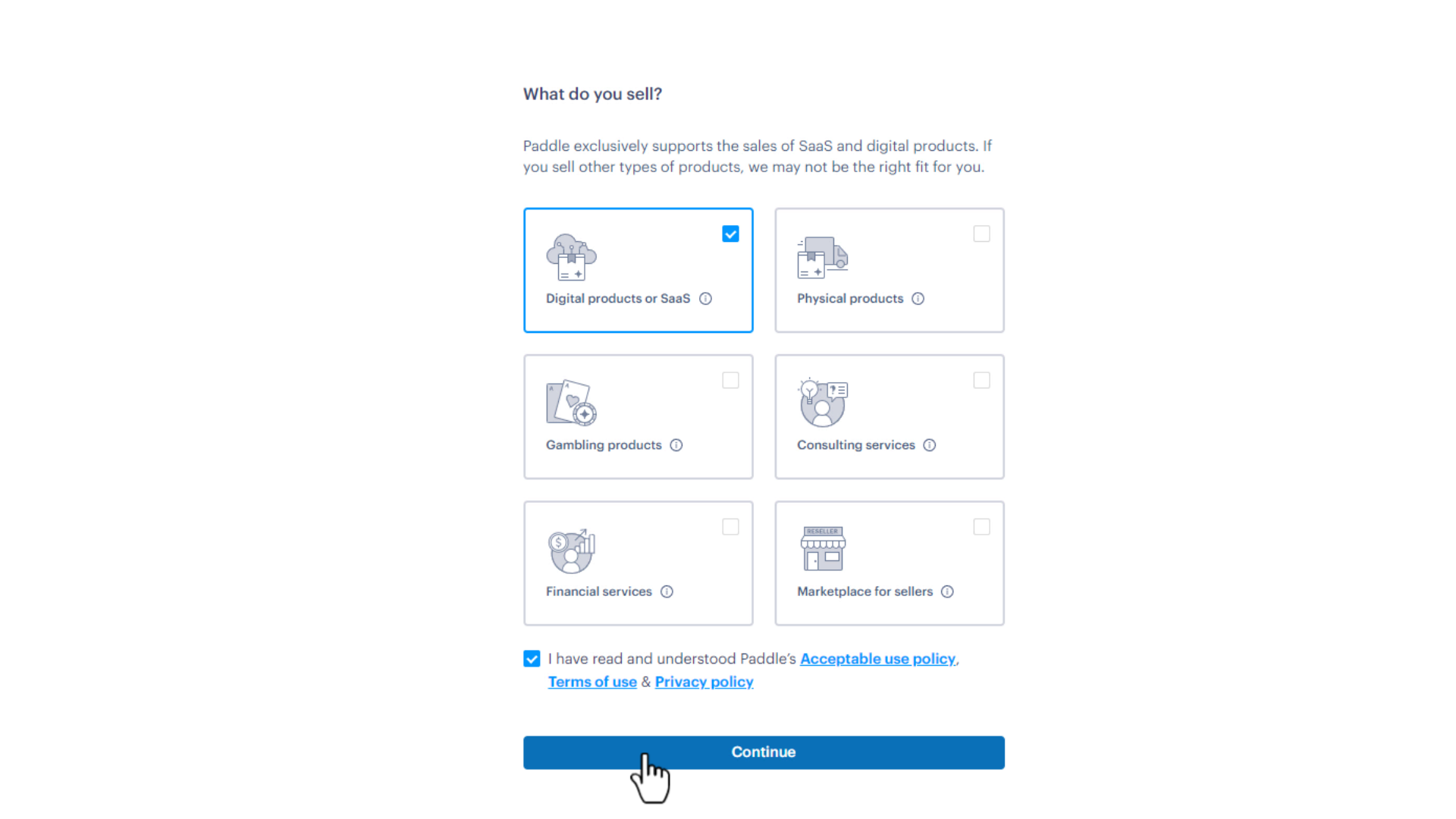 Screenshot of Paddle Sandbox - Personal Information